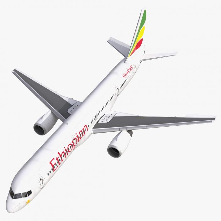 3D model Boeing 757-200 Ethiopian Airlines Rigged