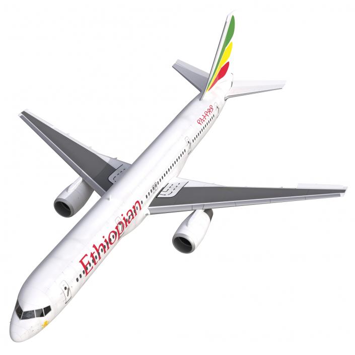 3D model Boeing 757-200 Ethiopian Airlines Rigged