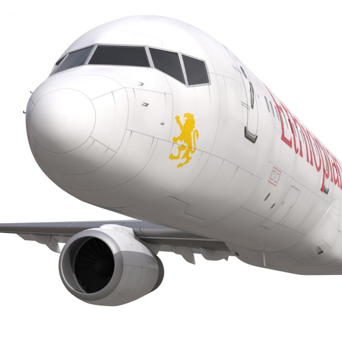 3D model Boeing 757-200 Ethiopian Airlines Rigged