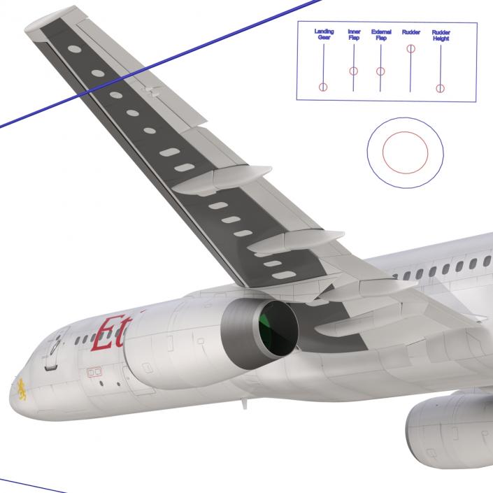 3D model Boeing 757-200 Ethiopian Airlines Rigged