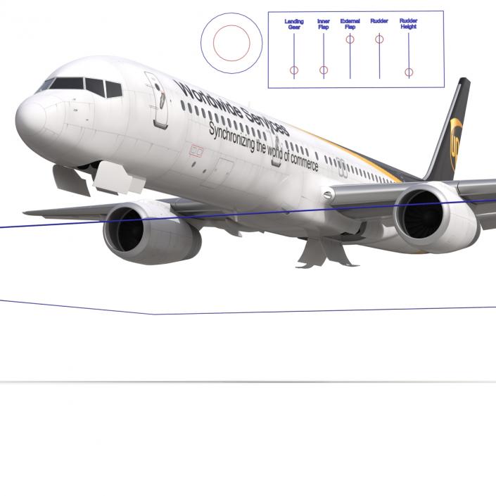 Boeing 757-200 UPS Airlines Rigged 3D model