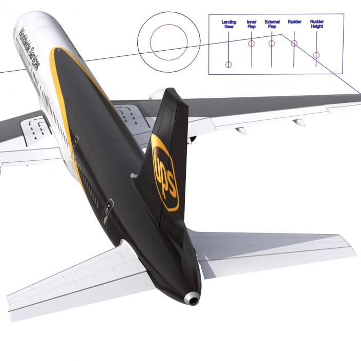 Boeing 757-200 UPS Airlines Rigged 3D model