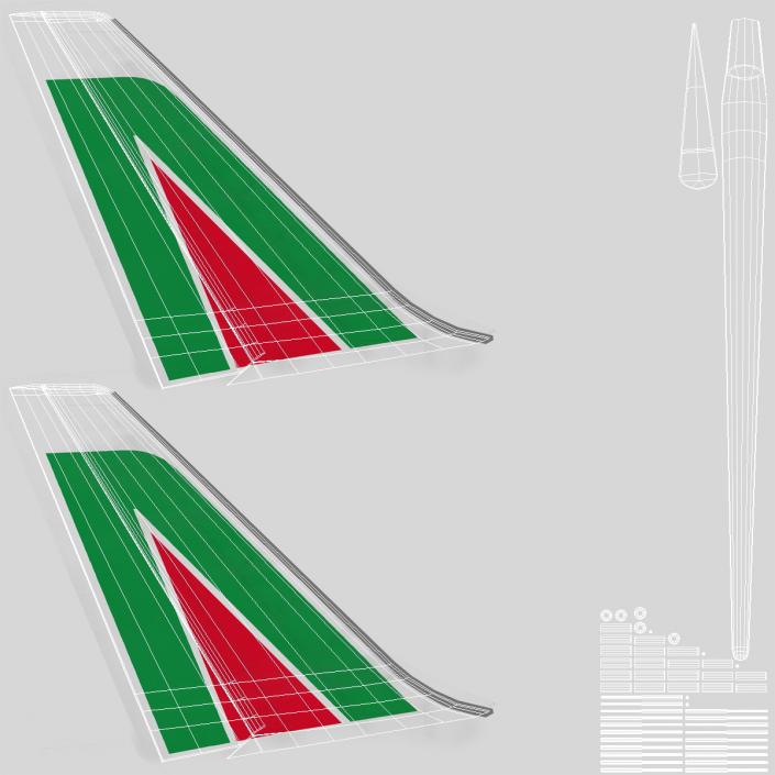 3D model Boeing 767-300 Alitalia Rigged