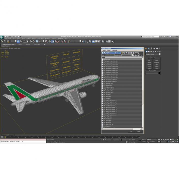 3D model Boeing 767-300 Alitalia Rigged