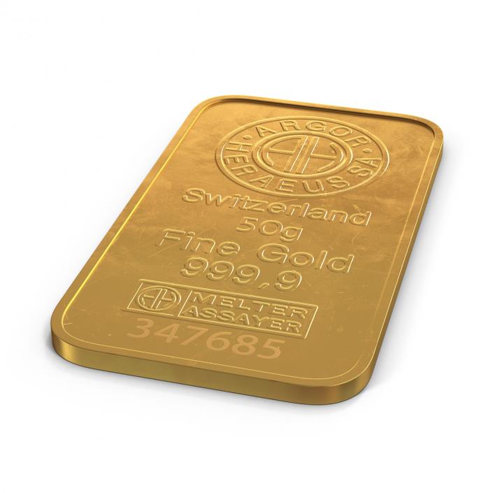 Gold Bar 50g 3D