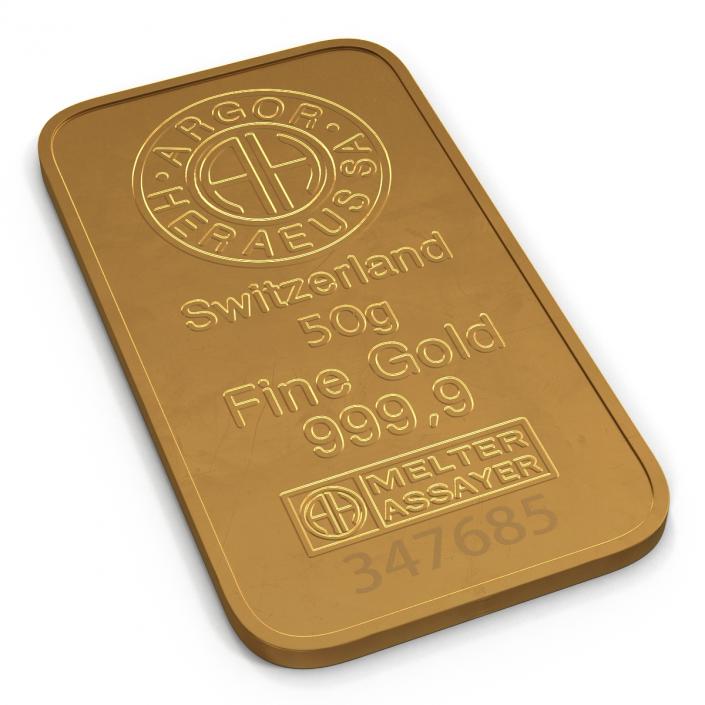 Gold Bar 50g 3D