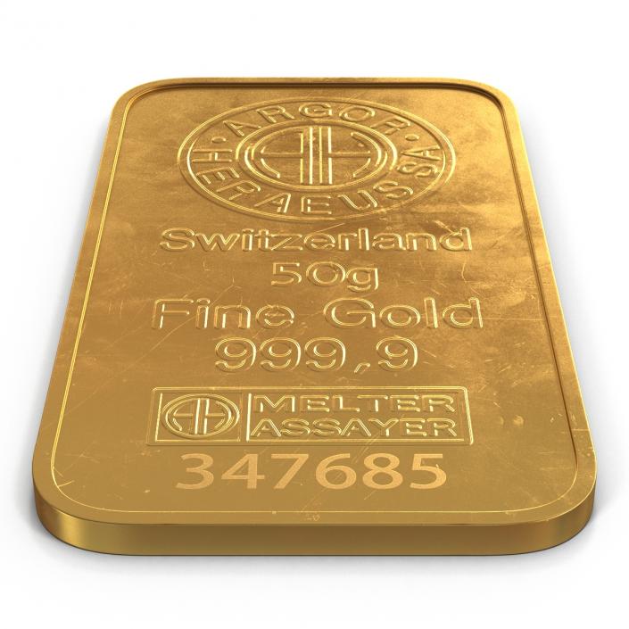 Gold Bar 50g 3D