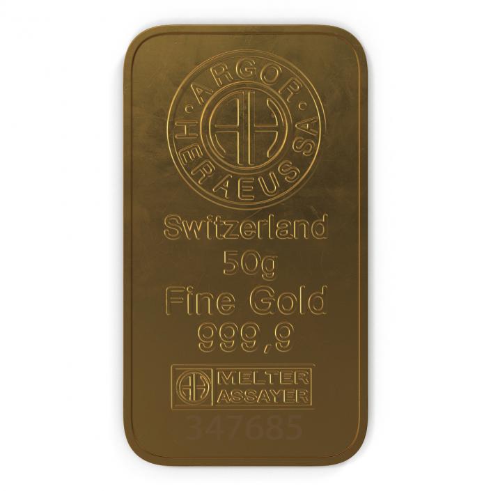 Gold Bar 50g 3D