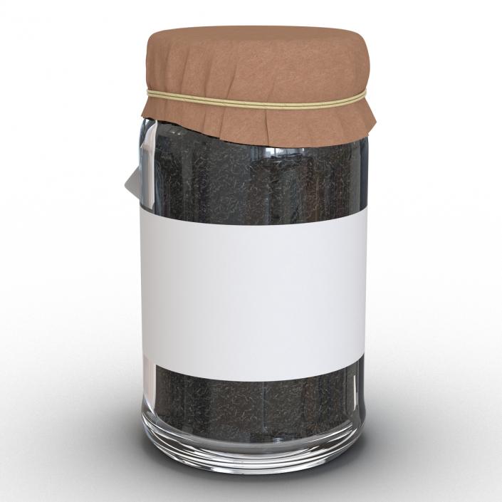 Black Tea In Glass Jar 2 3D model