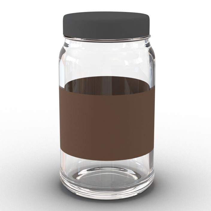 Green Tea In Glass Jar 2 3D model