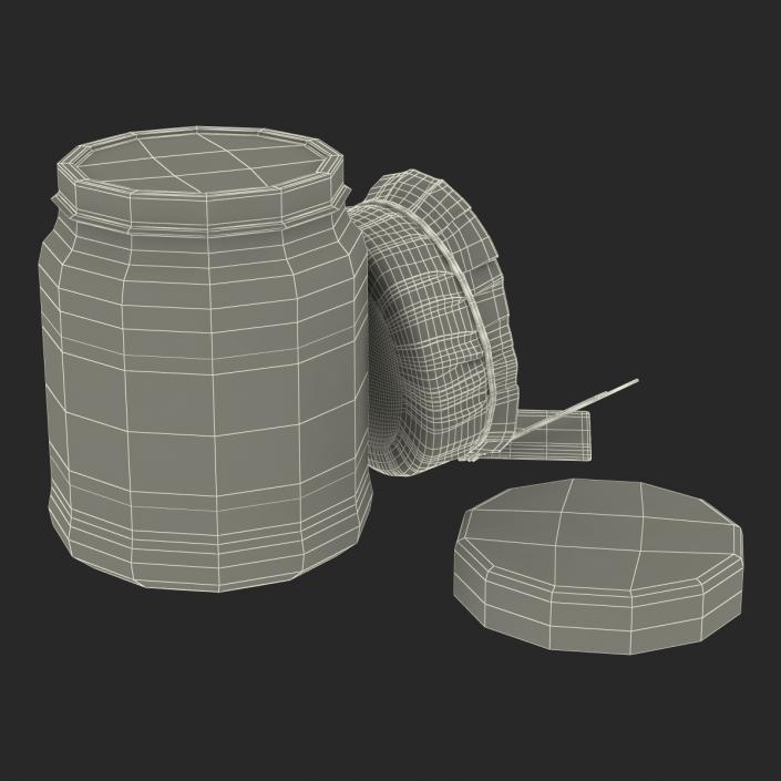 Green Tea In Glass Jar 3 3D model