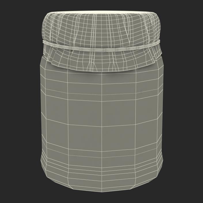 Green Tea In Glass Jar 3 3D model