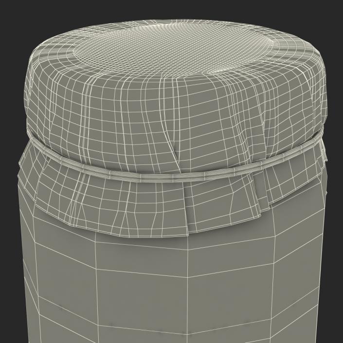 Green Tea In Glass Jar 2 3D model