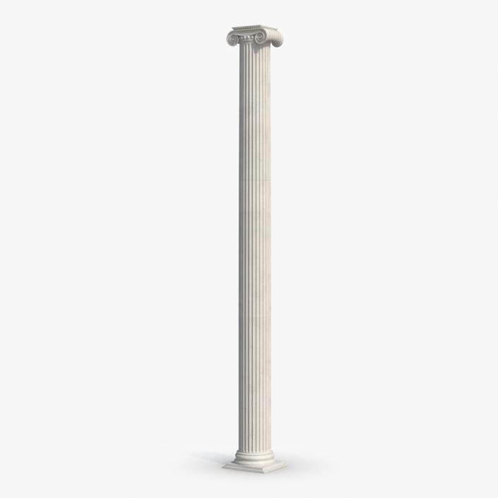 3D Ionic Column Greco Roman 3