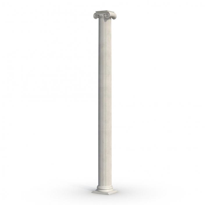 3D Ionic Column Greco Roman 3