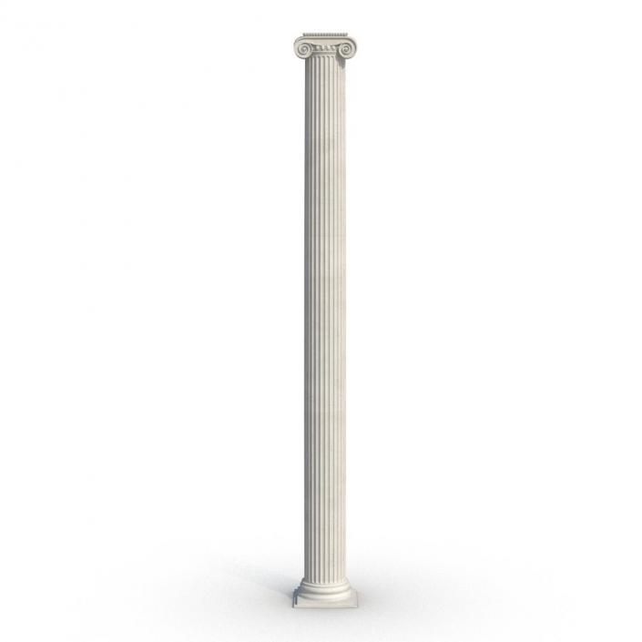 3D Ionic Column Greco Roman 3