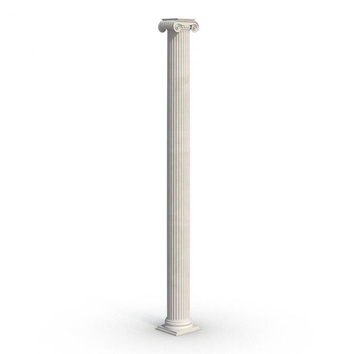 3D Ionic Column Greco Roman 3