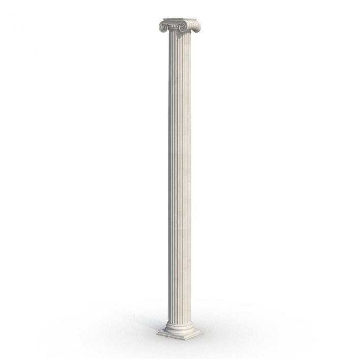 3D Ionic Column Greco Roman 3