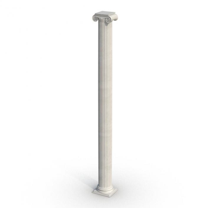 3D Ionic Column Greco Roman 3