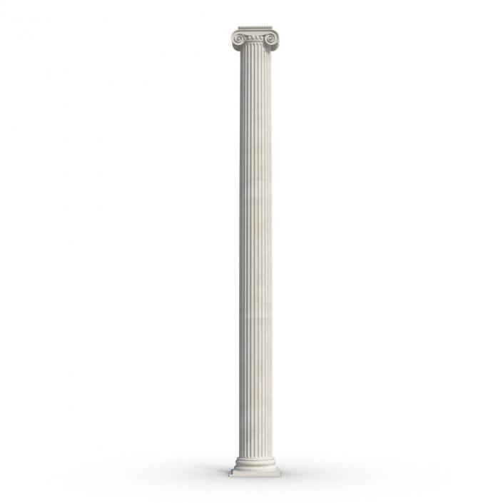 3D Ionic Column Greco Roman 3