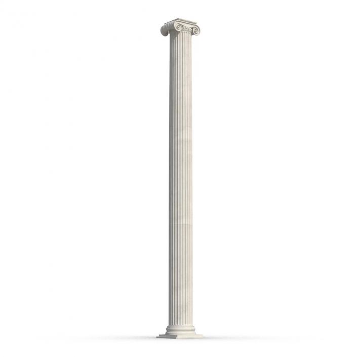 3D Ionic Column Greco Roman 3