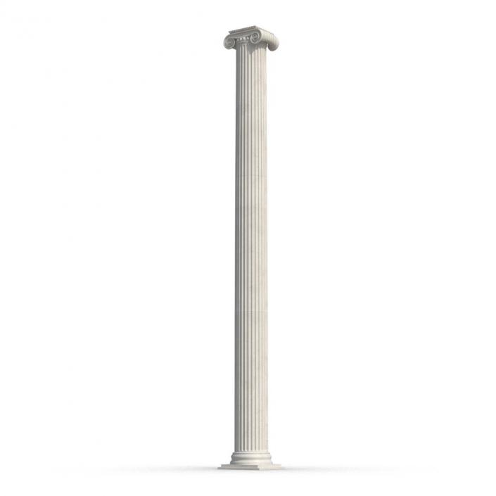 3D Ionic Column Greco Roman 3