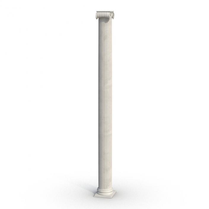 3D Ionic Column Greco Roman 3