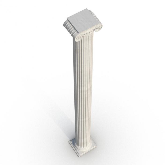 3D Ionic Column Greco Roman 3