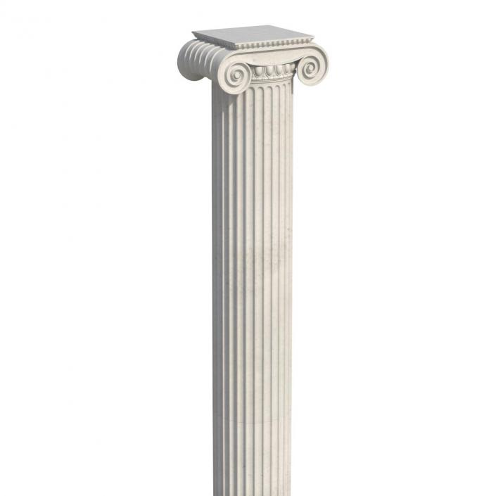 3D Ionic Column Greco Roman 3