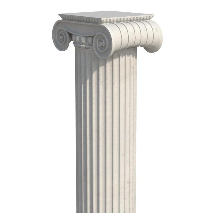 3D Ionic Column Greco Roman 3