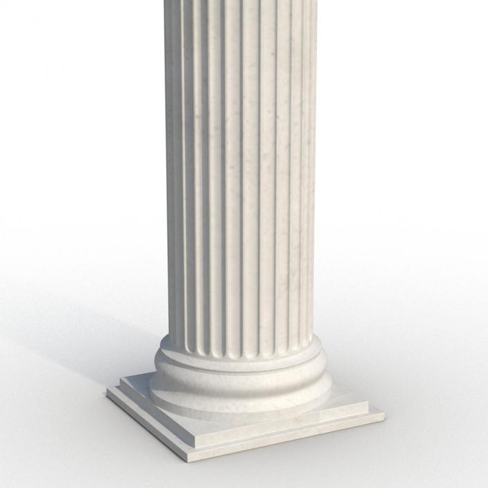 3D Ionic Column Greco Roman 3