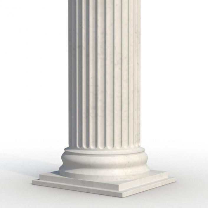 3D Ionic Column Greco Roman 3