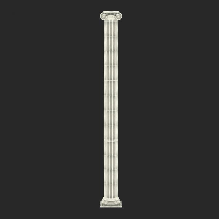 3D Ionic Column Greco Roman 3