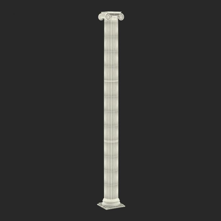 3D Ionic Column Greco Roman 3