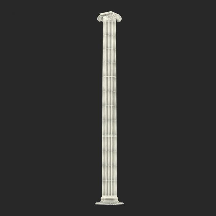 3D Ionic Column Greco Roman 3