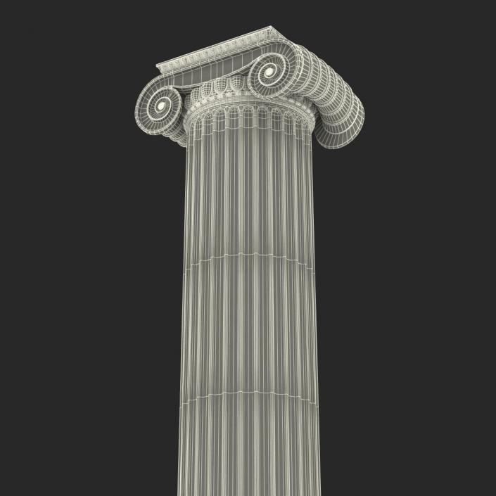 3D Ionic Column Greco Roman 3