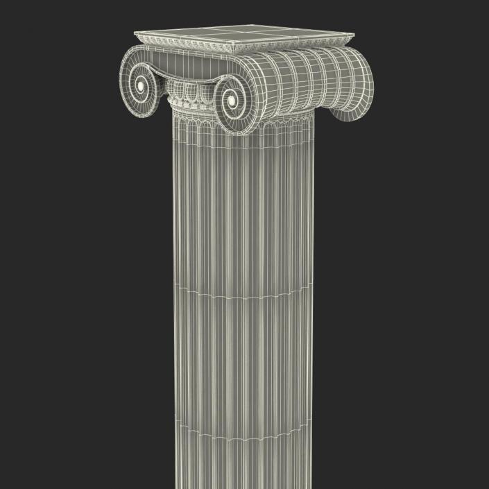 3D Ionic Column Greco Roman 3