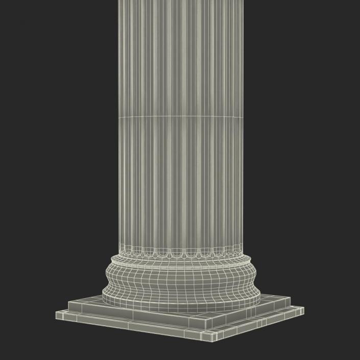 3D Ionic Column Greco Roman 3