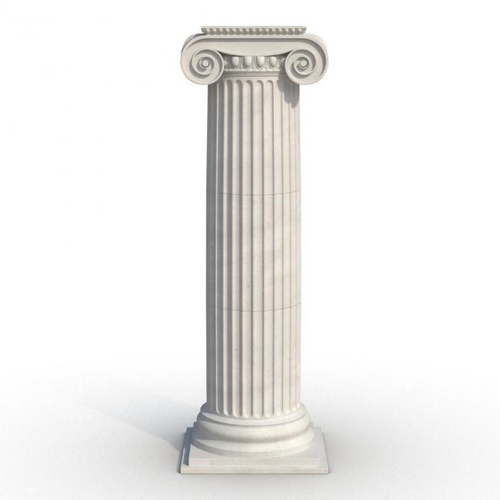 3D Ionic Column Greco Roman 2