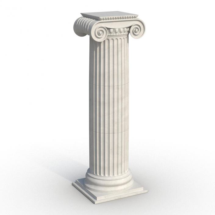 3D Ionic Column Greco Roman 2