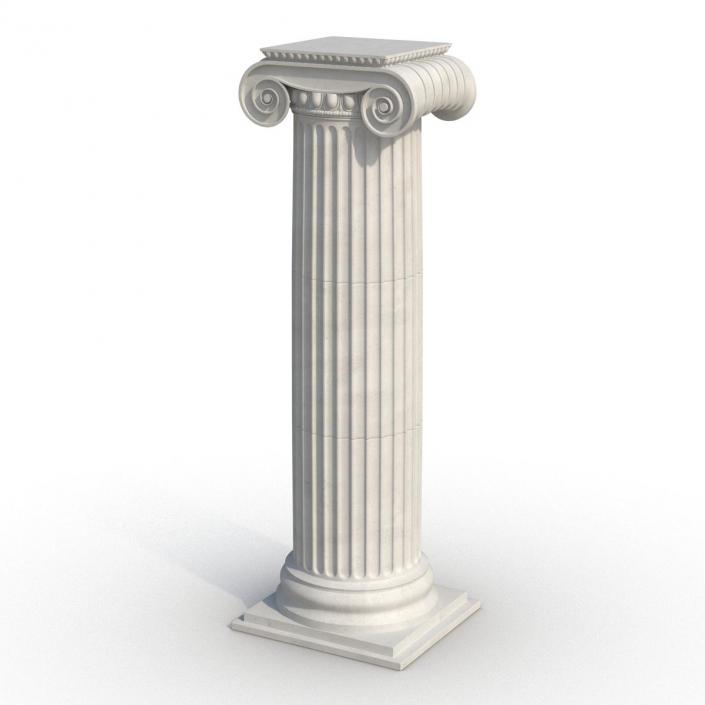 3D Ionic Column Greco Roman 2