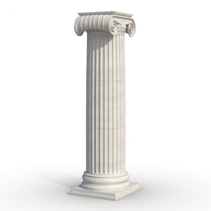 3D Ionic Column Greco Roman 2