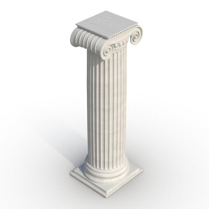 3D Ionic Column Greco Roman 2