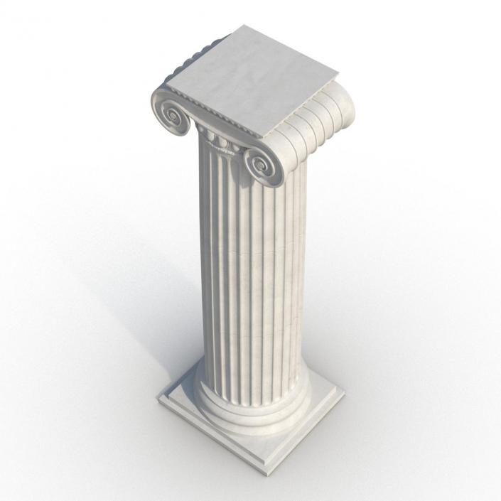 3D Ionic Column Greco Roman 2