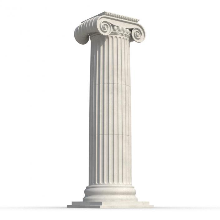 3D Ionic Column Greco Roman 2