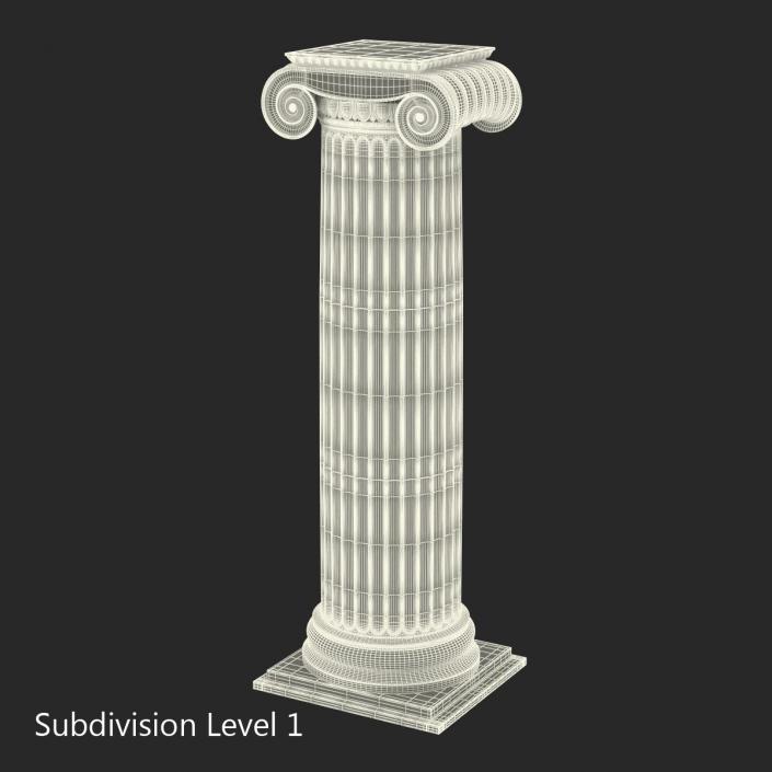 3D Ionic Column Greco Roman 2