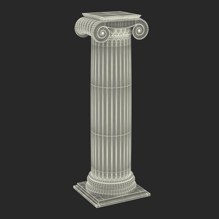 3D Ionic Column Greco Roman 2