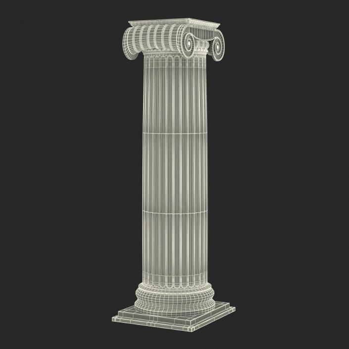 3D Ionic Column Greco Roman 2