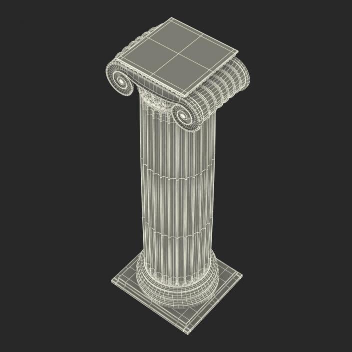 3D Ionic Column Greco Roman 2