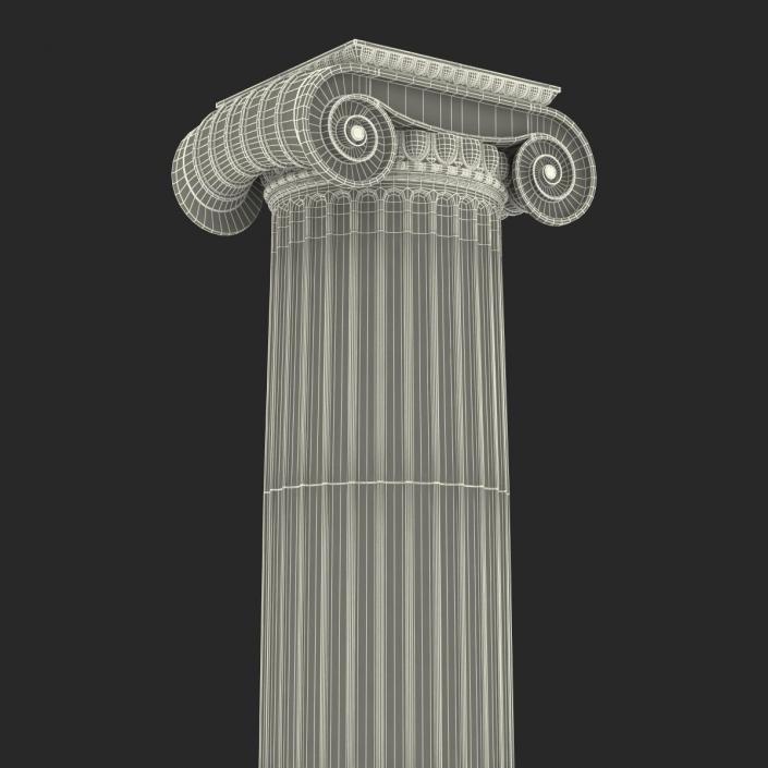 3D Ionic Column Greco Roman 2